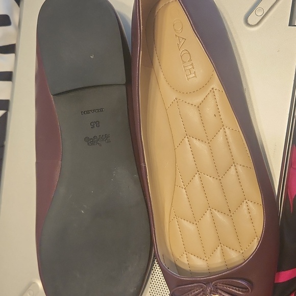 Coach flats women 8.5 dark red - Picture 5 of 5